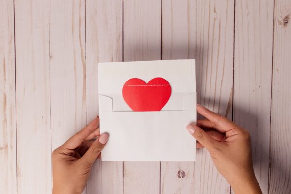 Valentine's Day Valentine Envelope Wood Background