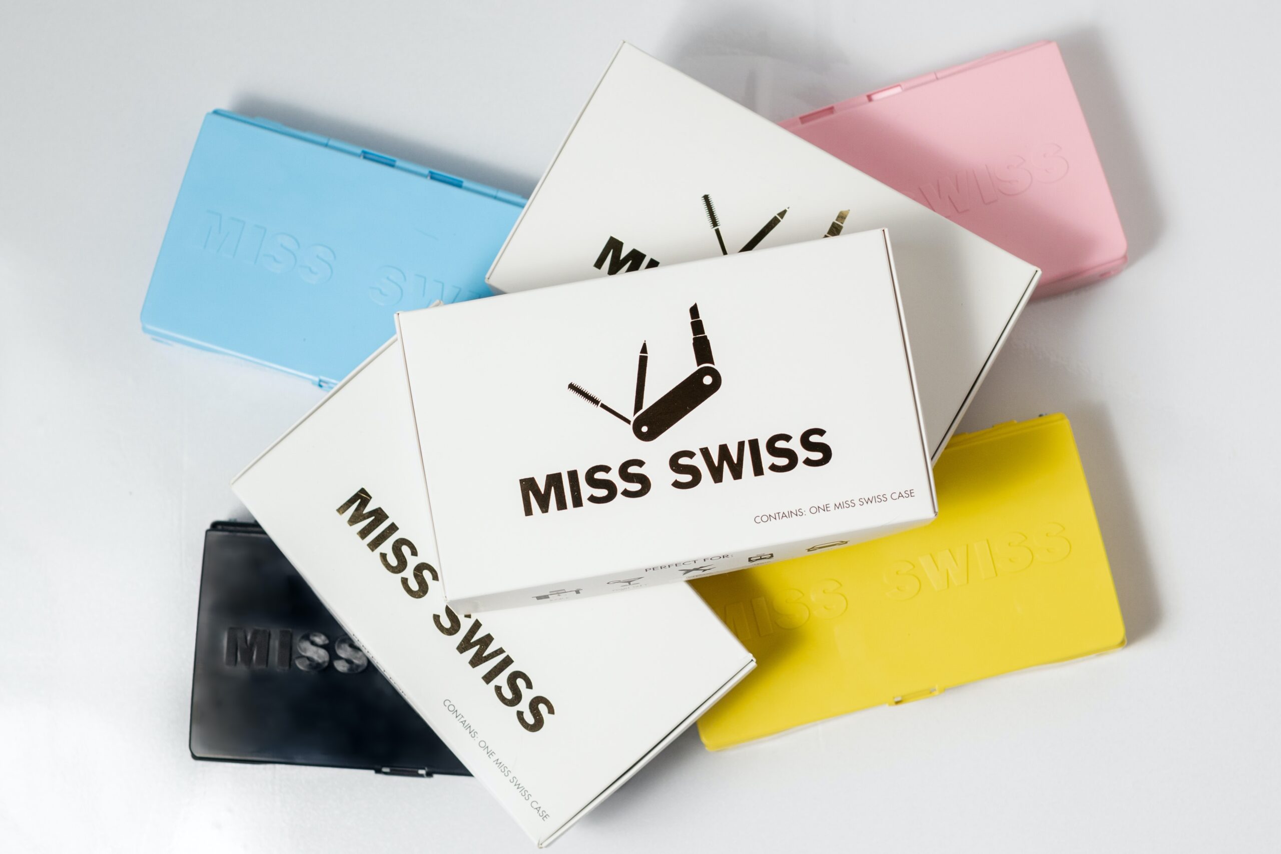 MISS SWISS helps makeup wearers with glamour on the go no matter where their travels take them. The MISS SWISS makeup case was created from a personal purse catastrophe. It helps you apply your makeup easily on the go, prevents your makeup from spilling, and to prevent your makeup from getting lost. It is the perfect something blue for your wedding day. Touching up your makeup after your ceremony or between photos is a breeze.