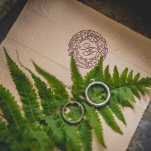 two silver-colored rings